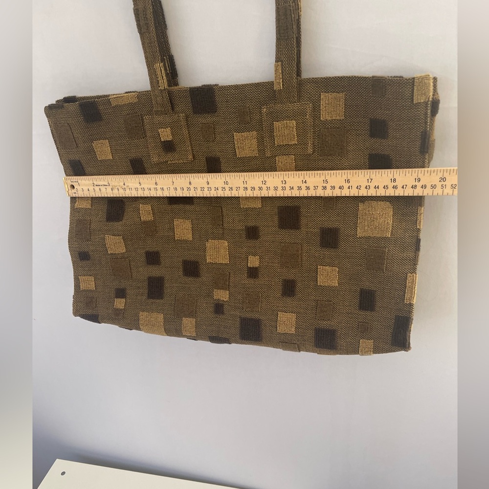 Geometric Upholstery Fabric Tote Bag Hand Made - Picture 4 of 13